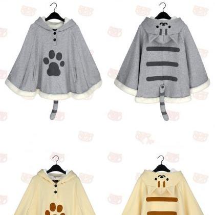 Harajuku Fashion Cute Cat Cloak Coat Sold By..