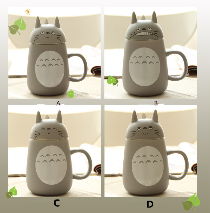 Harajuku Cute Totoro Ceramic Cup With Lid Spoon Large Coffee Harajuku Cute Totoro Ceramic Cup With Lid Spoon Large Coffee Mug On Luulla