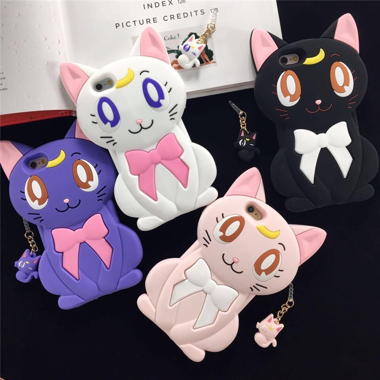 Three-dimensional Bows Cat Luna Mobile Phone Shell Protective Cover