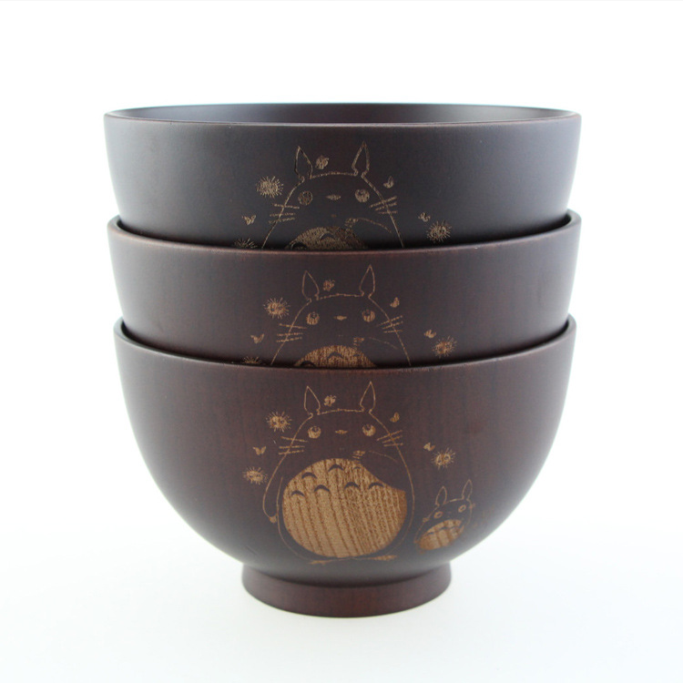 Japanese Wood Bowl For Holiday Gifts Hand-carved Craft Kitchen Tools